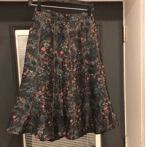 Peruvian Connection Pleated Floral Skirt